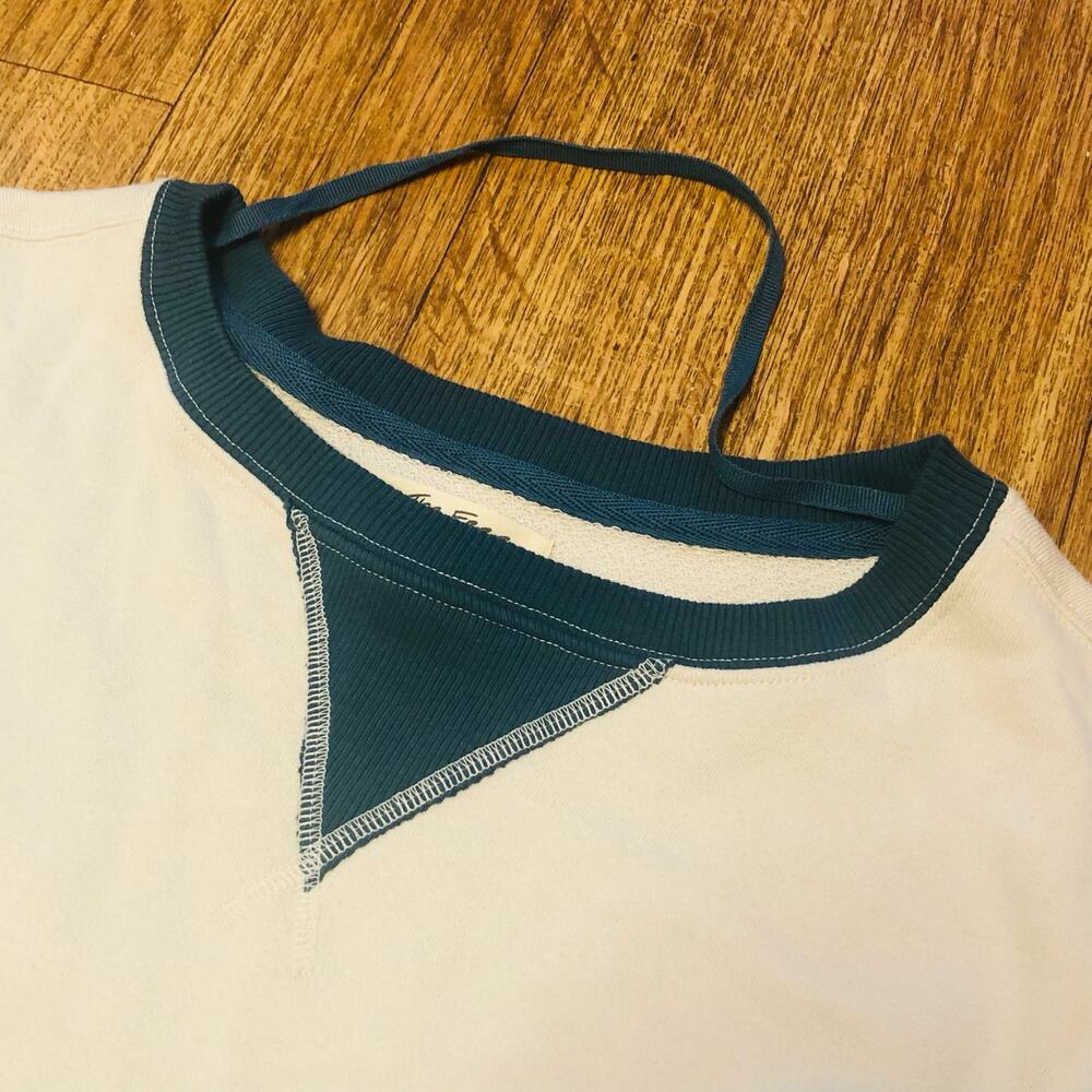 NWOT We the Free / Free People Classic Crew Colorblock Sweatshirt in Tea Combo - Picture 8 of 14